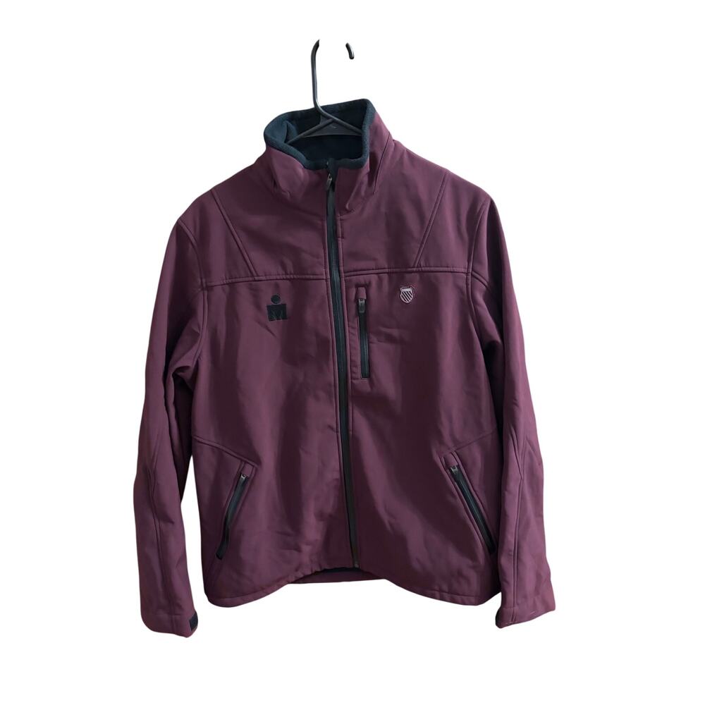 K Swiss x Ironman Womens XL Burgundy Softshell Full Zip Jacket